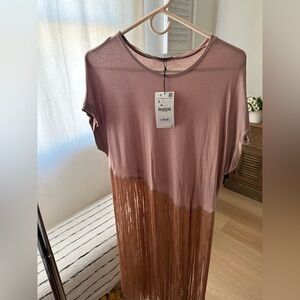 Zara Fringe top Size Small